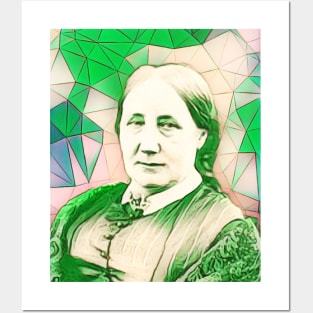 Elizabeth Gaskell Green Portrait | Elizabeth Gaskell Artwork 8 Posters and Art